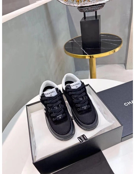 Chanel Low Top Trainer Black White,CHANEL SNEAKERS,Other Brand Reps Sneakers