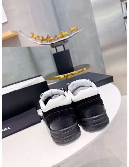 Chanel Low Top Trainer Black White,CHANEL SNEAKERS,Other Brand Reps Sneakers
