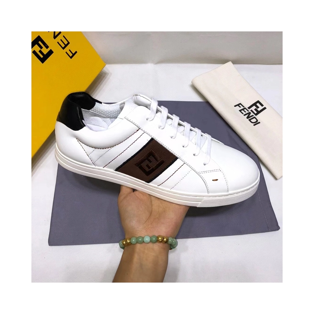 Fendi Reps Sneakers White leather lowtops,FENDI Reps Sneakers,Other Brand Reps Sneakers