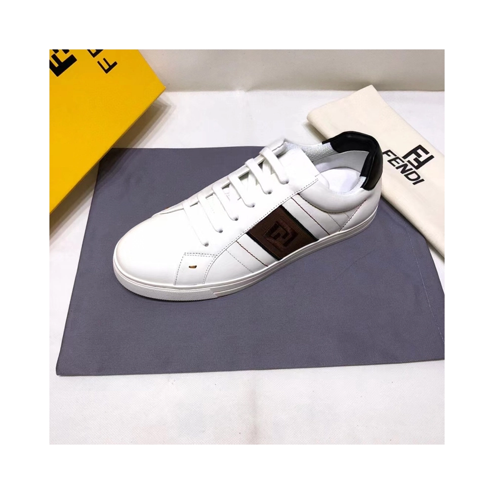 Fendi Reps Sneakers White leather lowtops,FENDI Reps Sneakers,Other Brand Reps Sneakers