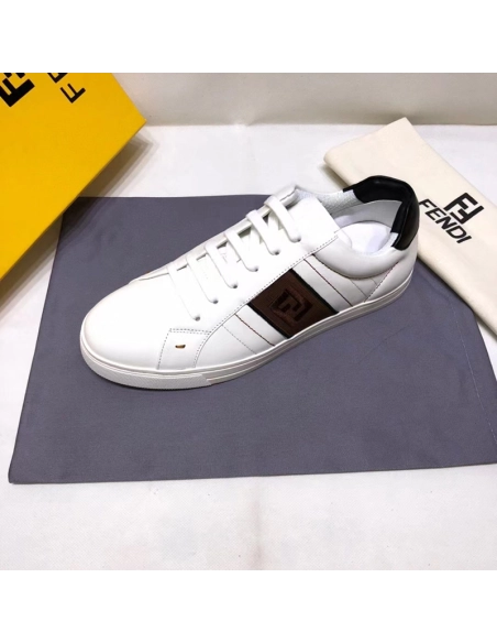 Fendi Reps Sneakers White leather lowtops,FENDI Reps Sneakers,Other Brand Reps Sneakers