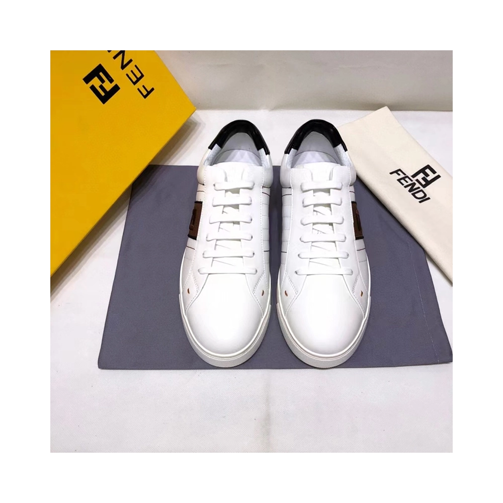 Fendi Reps Sneakers White leather lowtops,FENDI Reps Sneakers,Other Brand Reps Sneakers