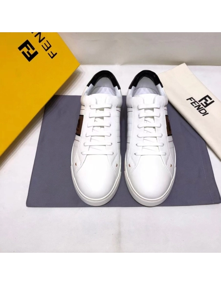 Fendi Reps Sneakers White leather lowtops,FENDI Reps Sneakers,Other Brand Reps Sneakers