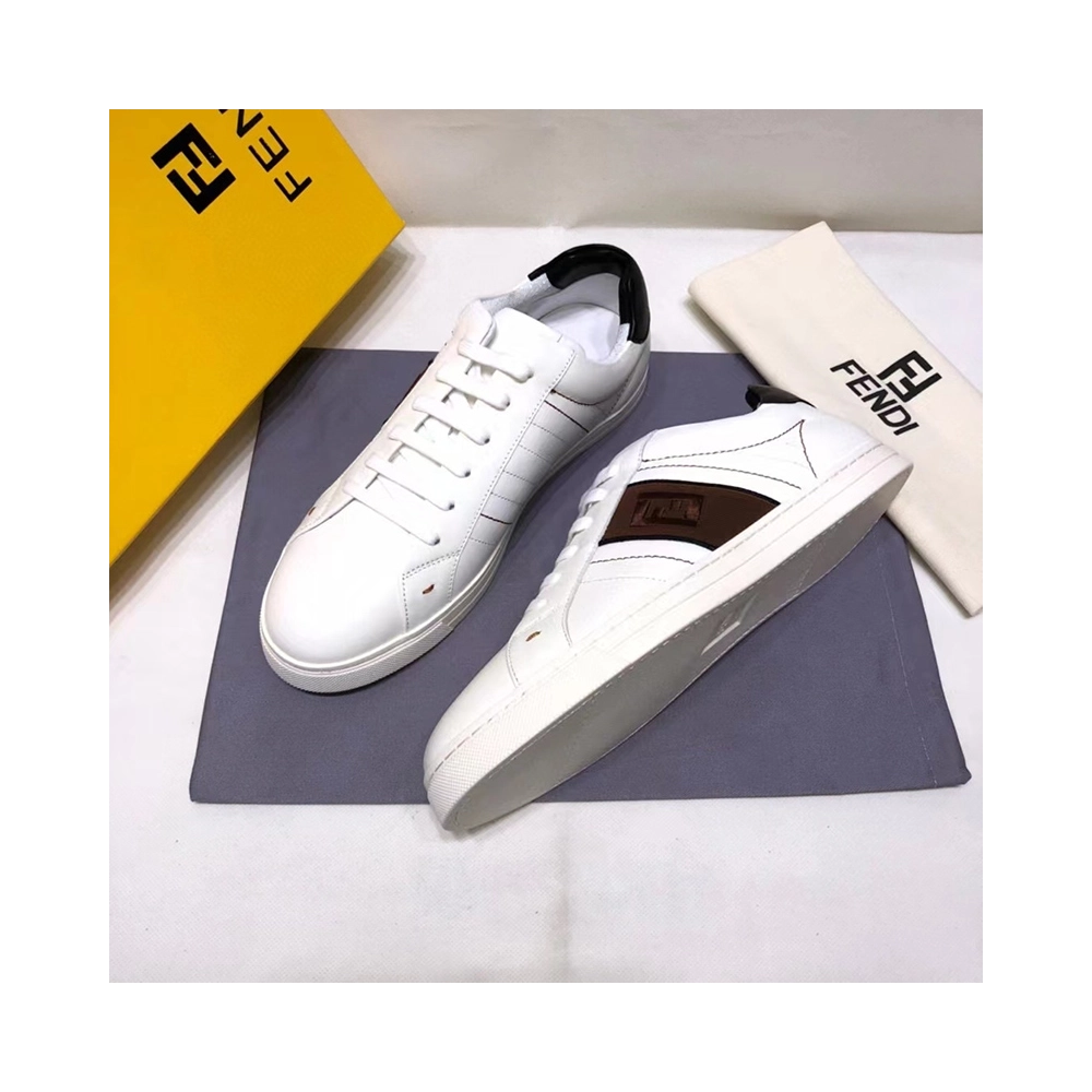 Fendi Reps Sneakers White leather lowtops,FENDI Reps Sneakers,Other Brand Reps Sneakers