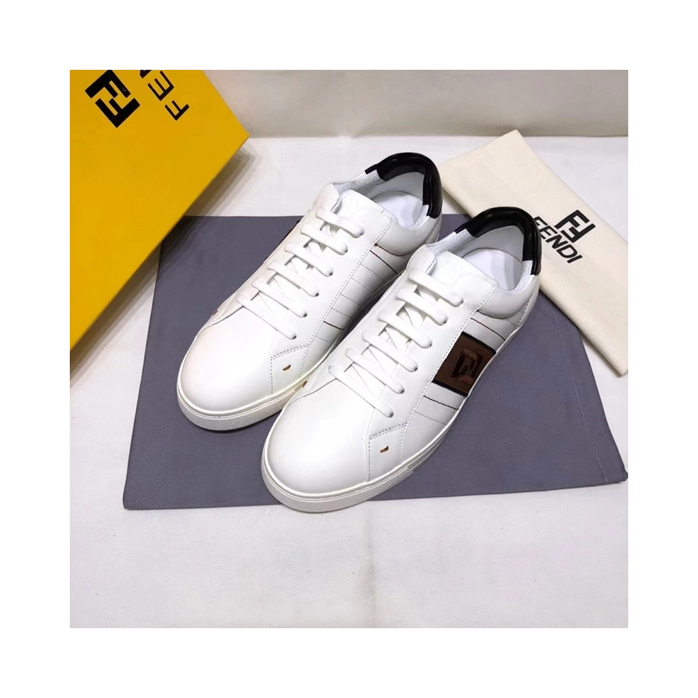 Fendi Reps Sneakers White leather lowtops,FENDI Reps Sneakers,Other Brand Reps Sneakers
