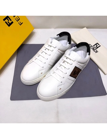Fendi Reps Sneakers White leather lowtops,FENDI Reps Sneakers,Other Brand Reps Sneakers
