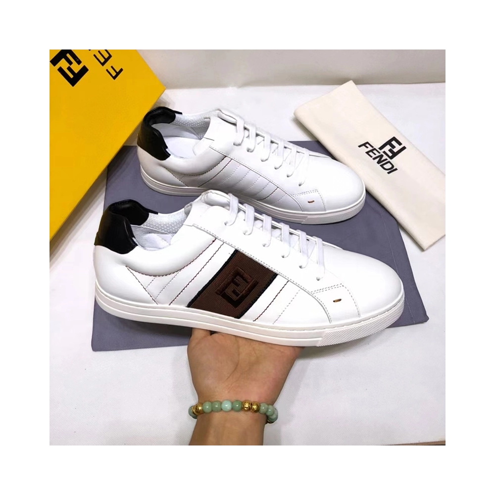 Fendi Reps Sneakers White leather lowtops,FENDI Reps Sneakers,Other Brand Reps Sneakers