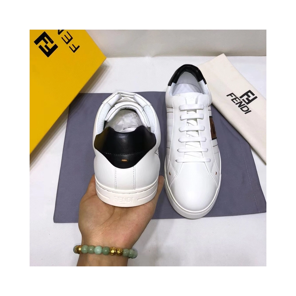 Fendi Reps Sneakers White leather lowtops,FENDI Reps Sneakers,Other Brand Reps Sneakers
