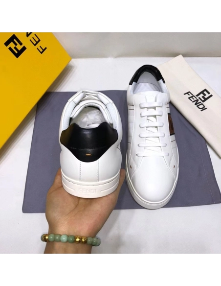 Fendi Reps Sneakers White leather lowtops,FENDI Reps Sneakers,Other Brand Reps Sneakers
