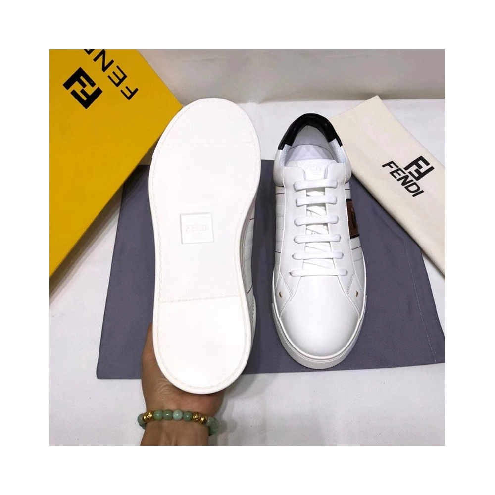 Fendi Reps Sneakers White leather lowtops,FENDI Reps Sneakers,Other Brand Reps Sneakers