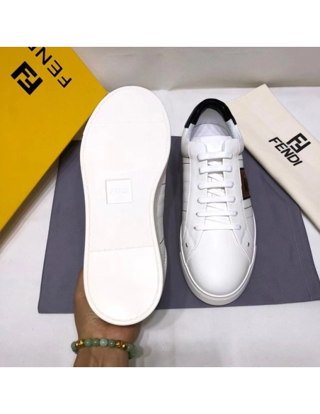 Fendi Reps Sneakers White leather lowtops,FENDI Reps Sneakers,Other Brand Reps Sneakers