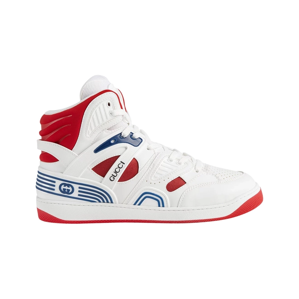 Gucci Basket High White Red,GUCCI SHOES Reps,Other Brand Reps Sneakers