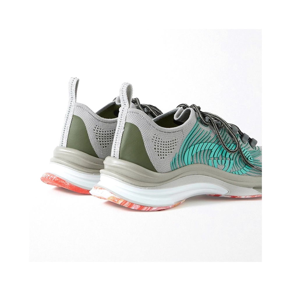 GUCCI Run Rubber Trimmed Mesh Reps Sneakers Gray,GUCCI SHOES Reps,Other Brand Reps Sneakers