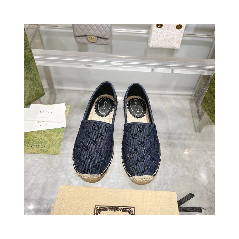 Gucci Womens Espadrille With GG Crystals,GUCCI SHOES Reps,Other Brand Reps Sneakers