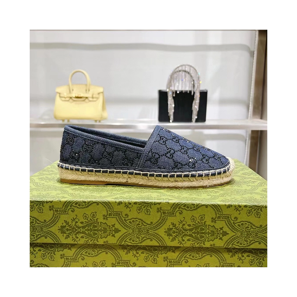 Gucci Womens Espadrille With GG Crystals,GUCCI SHOES Reps,Other Brand Reps Sneakers