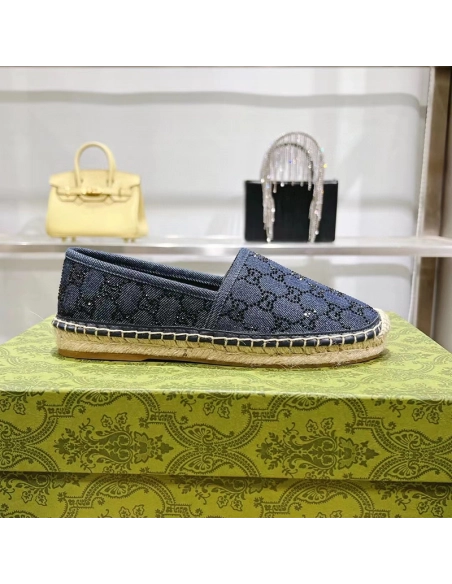 Gucci Womens Espadrille With GG Crystals,GUCCI SHOES Reps,Other Brand Reps Sneakers