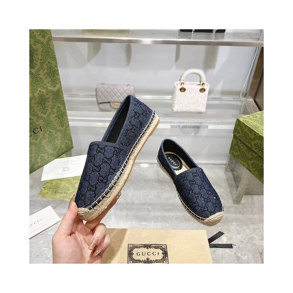 Gucci Womens Espadrille With GG Crystals,GUCCI SHOES Reps,Other Brand Reps Sneakers