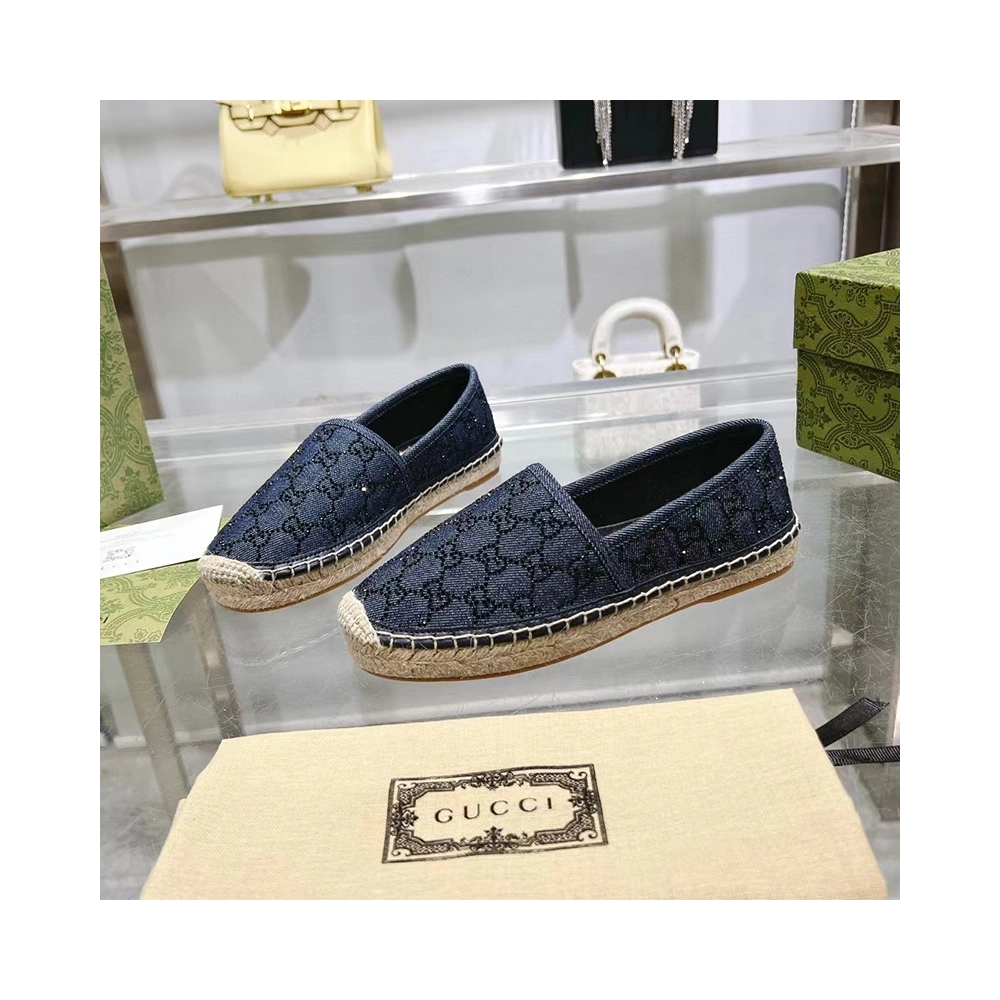 Gucci Womens Espadrille With GG Crystals,GUCCI SHOES Reps,Other Brand Reps Sneakers