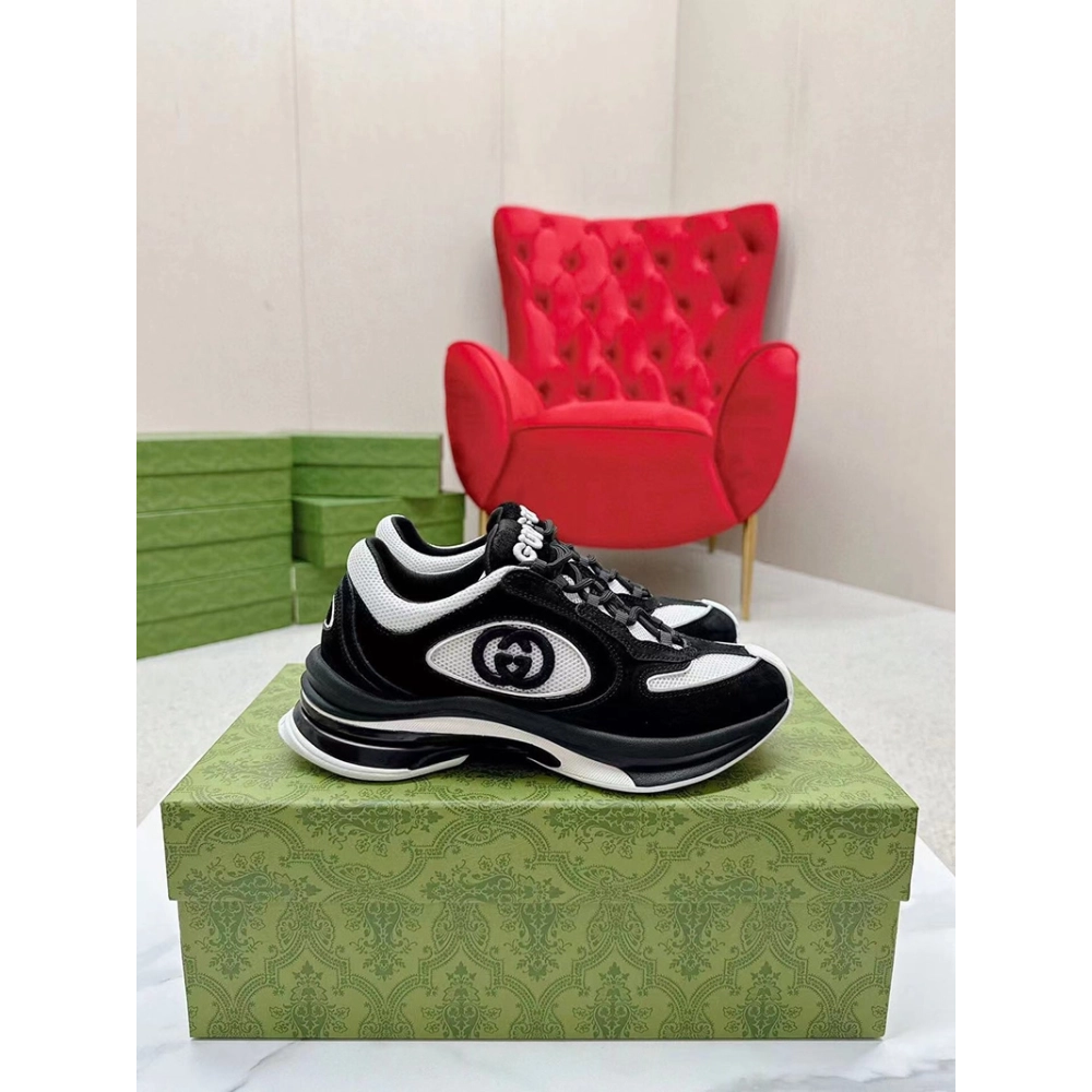 Gucci Run sneaker in black suede,GUCCI SHOES Reps,Other Brand Reps Sneakers