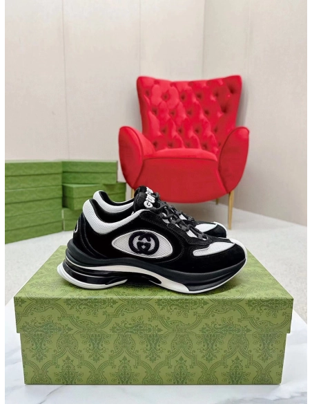Gucci Run sneaker in black suede,GUCCI SHOES Reps,Other Brand Reps Sneakers