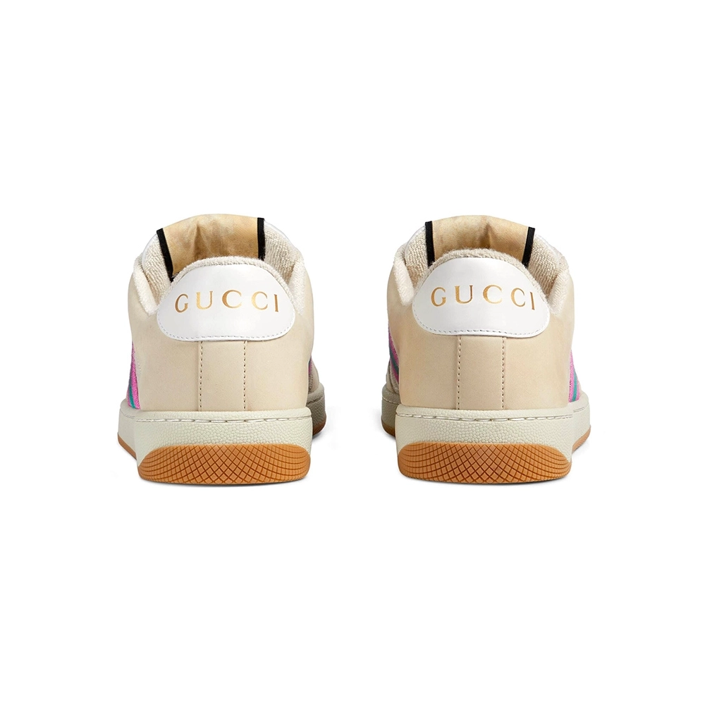 Gucci Screener White GG Lam¨¦,GUCCI SHOES Reps,Other Brand Reps Sneakers