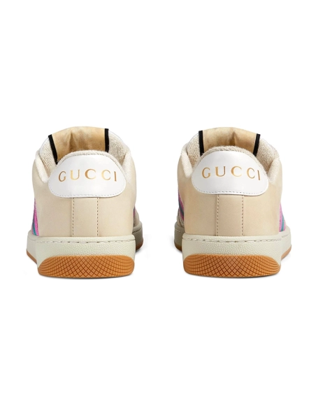 Gucci Screener White GG Lam¨¦,GUCCI SHOES Reps,Other Brand Reps Sneakers