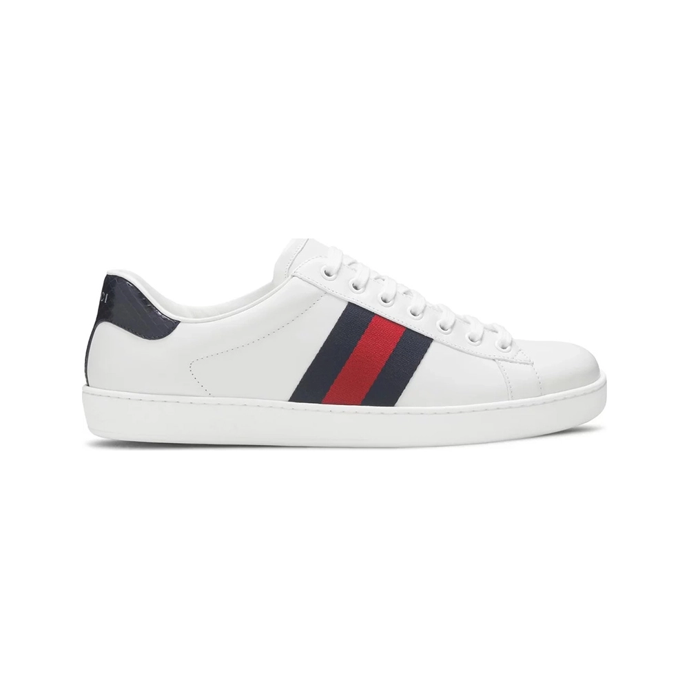 Gucci Ace Leather White Blue,GUCCI SHOES Reps,Other Brand Reps Sneakers