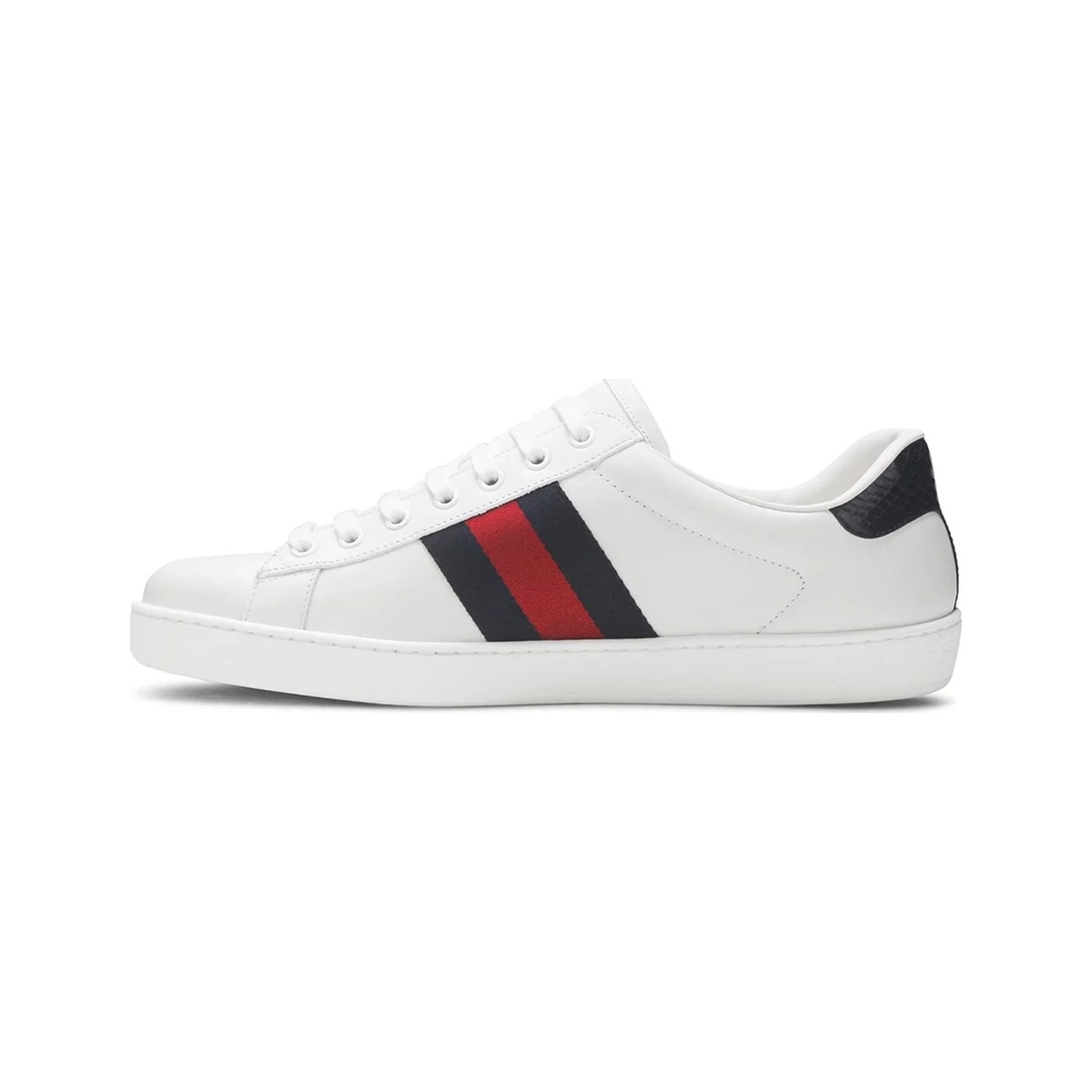 Gucci Ace Leather White Blue,GUCCI SHOES Reps,Other Brand Reps Sneakers