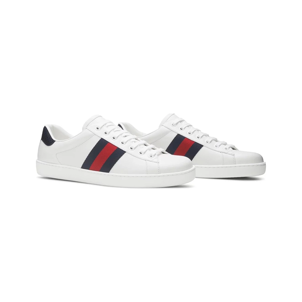 Gucci Ace Leather White Blue,GUCCI SHOES Reps,Other Brand Reps Sneakers