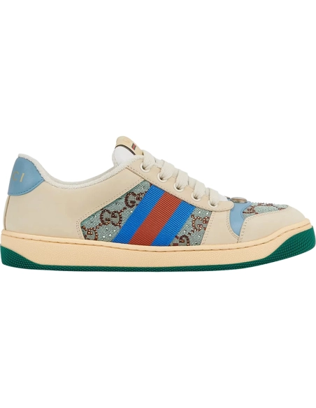 Gucci Screener Sneaker Brown Blue Red,GUCCI SHOES Reps,Other Brand Reps Sneakers