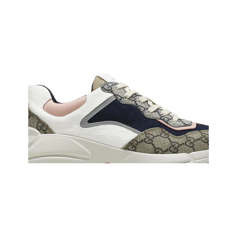 GUCCI WMNS GG RHYTON BEIGE WHITE PINK,GUCCI SHOES Reps,Other Brand Reps Sneakers