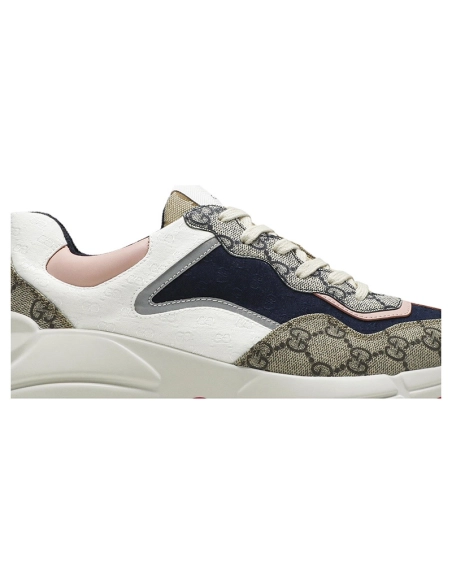 GUCCI WMNS GG RHYTON BEIGE WHITE PINK,GUCCI SHOES Reps,Other Brand Reps Sneakers