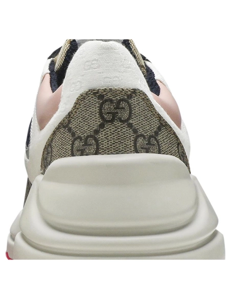 GUCCI WMNS GG RHYTON BEIGE WHITE PINK,GUCCI SHOES Reps,Other Brand Reps Sneakers