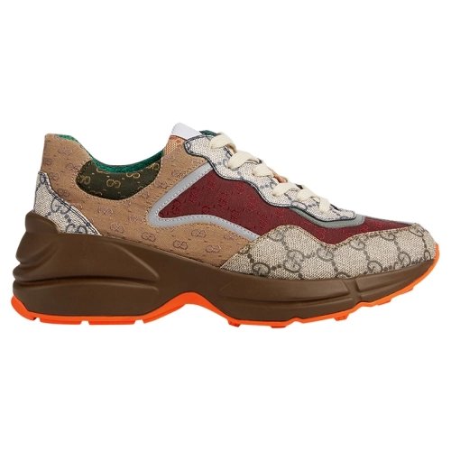 GUCCI GG RHYTON BEIGE BRICK RED,GUCCI SHOES Reps,Other Brand Reps Sneakers