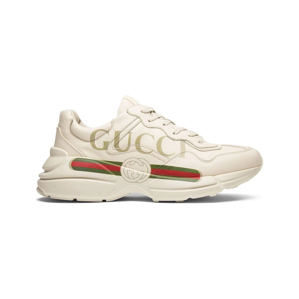 Gucci Rhython Leather Sneaker Logo,GUCCI SHOES Reps,Other Brand Reps Sneakers