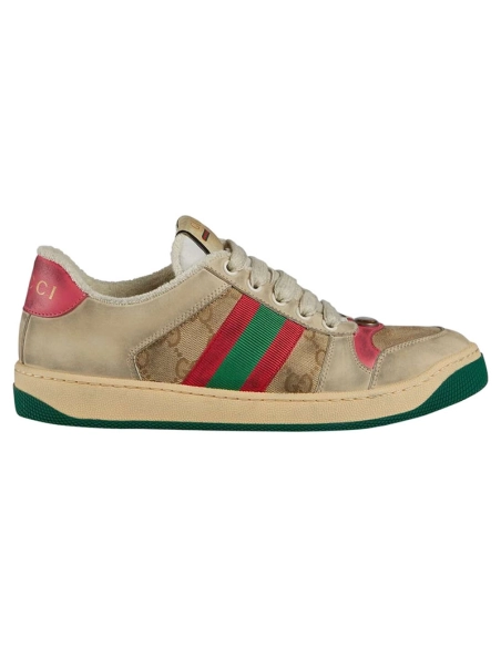 Gucci Screener Distressed Pink Green,GUCCI SHOES Reps,Other Brand Reps Sneakers