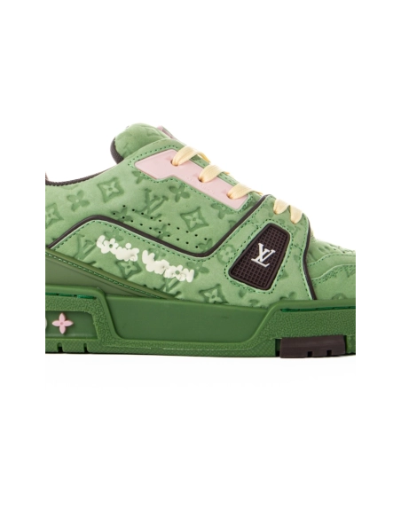 Tyler the Creator x Louis Vuitton Trainer Green,Louis Vuitton Trainer,LOUIS VUITTON Reps Sneakers,Other Brand Reps Sneakers