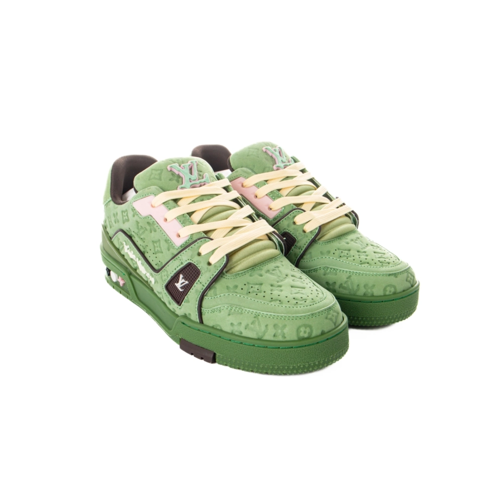 Tyler the Creator x Louis Vuitton Trainer Green,Louis Vuitton Trainer,LOUIS VUITTON Reps Sneakers,Other Brand Reps Sneakers