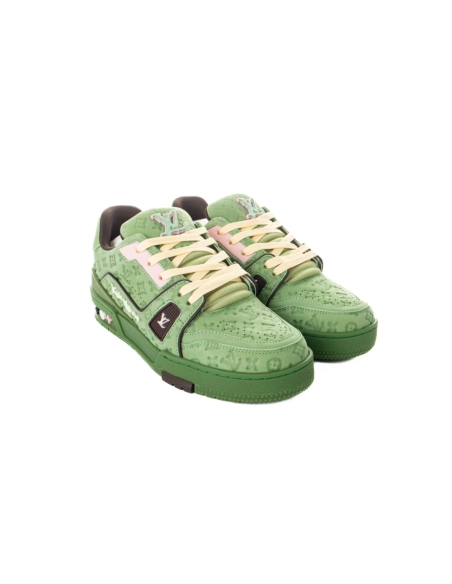 Tyler the Creator x Louis Vuitton Trainer Green,Louis Vuitton Trainer,LOUIS VUITTON Reps Sneakers,Other Brand Reps Sneakers