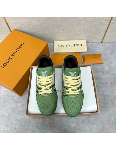 Tyler the Creator x Louis Vuitton Trainer Green,Louis Vuitton Trainer,LOUIS VUITTON Reps Sneakers,Other Brand Reps Sneakers
