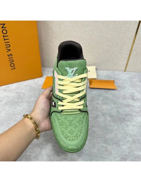 Tyler the Creator x Louis Vuitton Trainer Green,Louis Vuitton Trainer,LOUIS VUITTON Reps Sneakers,Other Brand Reps Sneakers
