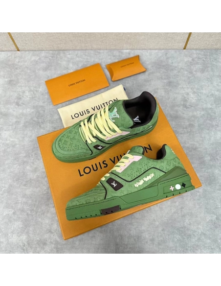Tyler the Creator x Louis Vuitton Trainer Green,Louis Vuitton Trainer,LOUIS VUITTON Reps Sneakers,Other Brand Reps Sneakers