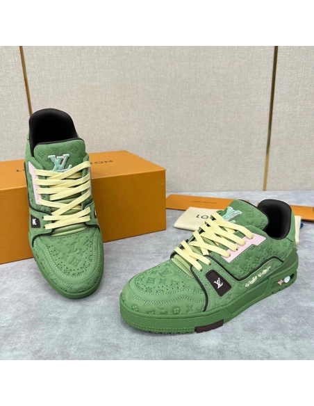 Tyler the Creator x Louis Vuitton Trainer Green,Louis Vuitton Trainer,LOUIS VUITTON Reps Sneakers,Other Brand Reps Sneakers
