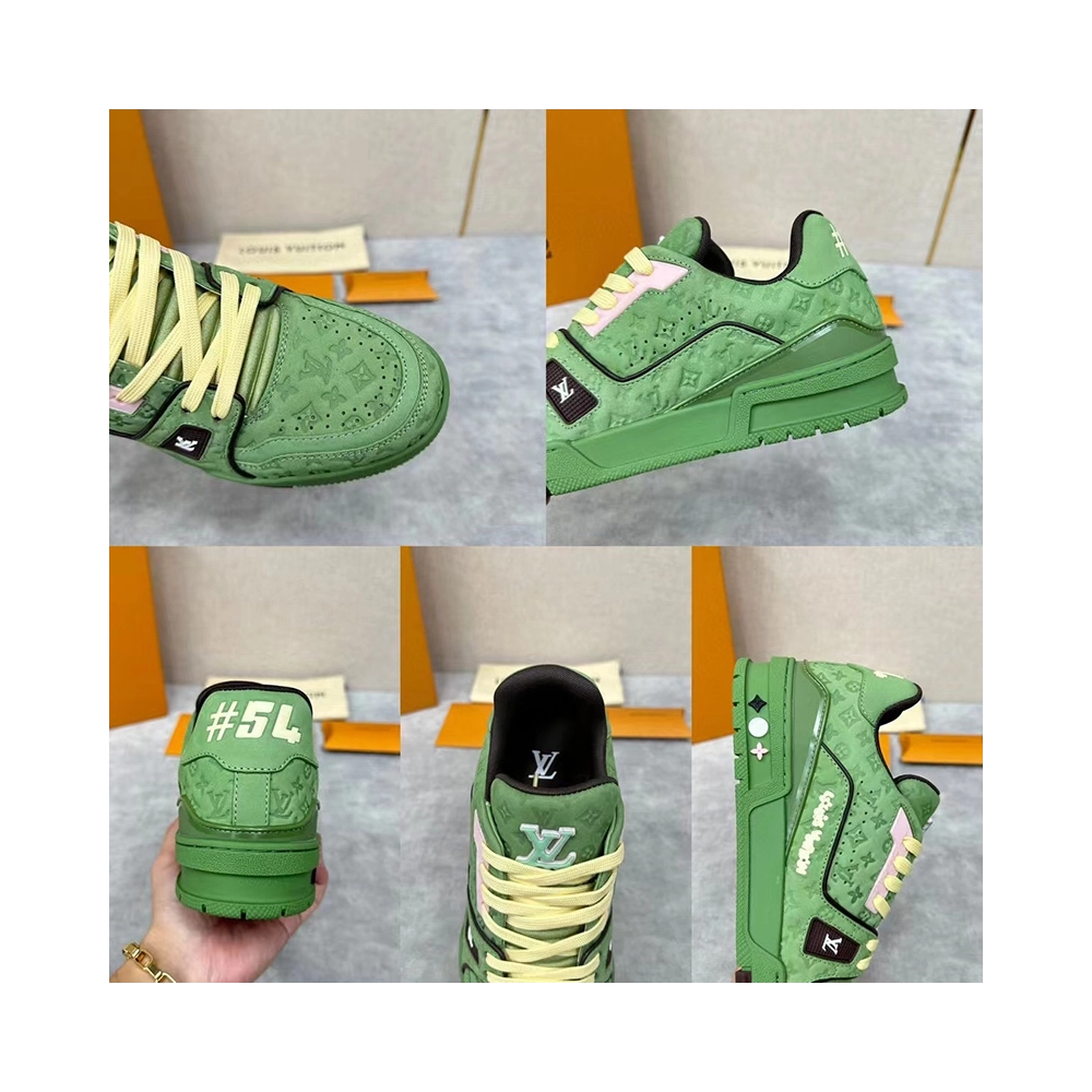 Tyler the Creator x Louis Vuitton Trainer Green,Louis Vuitton Trainer,LOUIS VUITTON Reps Sneakers,Other Brand Reps Sneakers