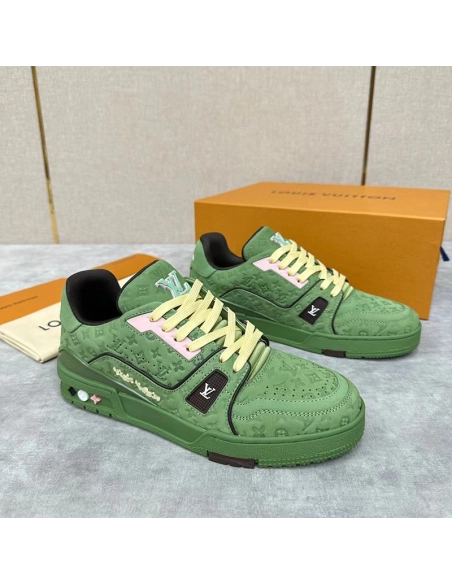 Tyler the Creator x Louis Vuitton Trainer Green,Louis Vuitton Trainer,LOUIS VUITTON Reps Sneakers,Other Brand Reps Sneakers