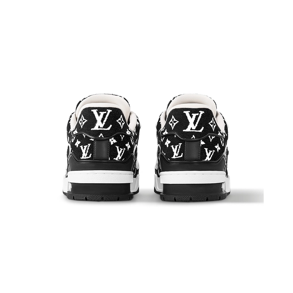 Louis Vuitton Trainer Black Monogram Textile,Louis Vuitton Trainer,LOUIS VUITTON Reps Sneakers,Other Brand Reps Sneakers
