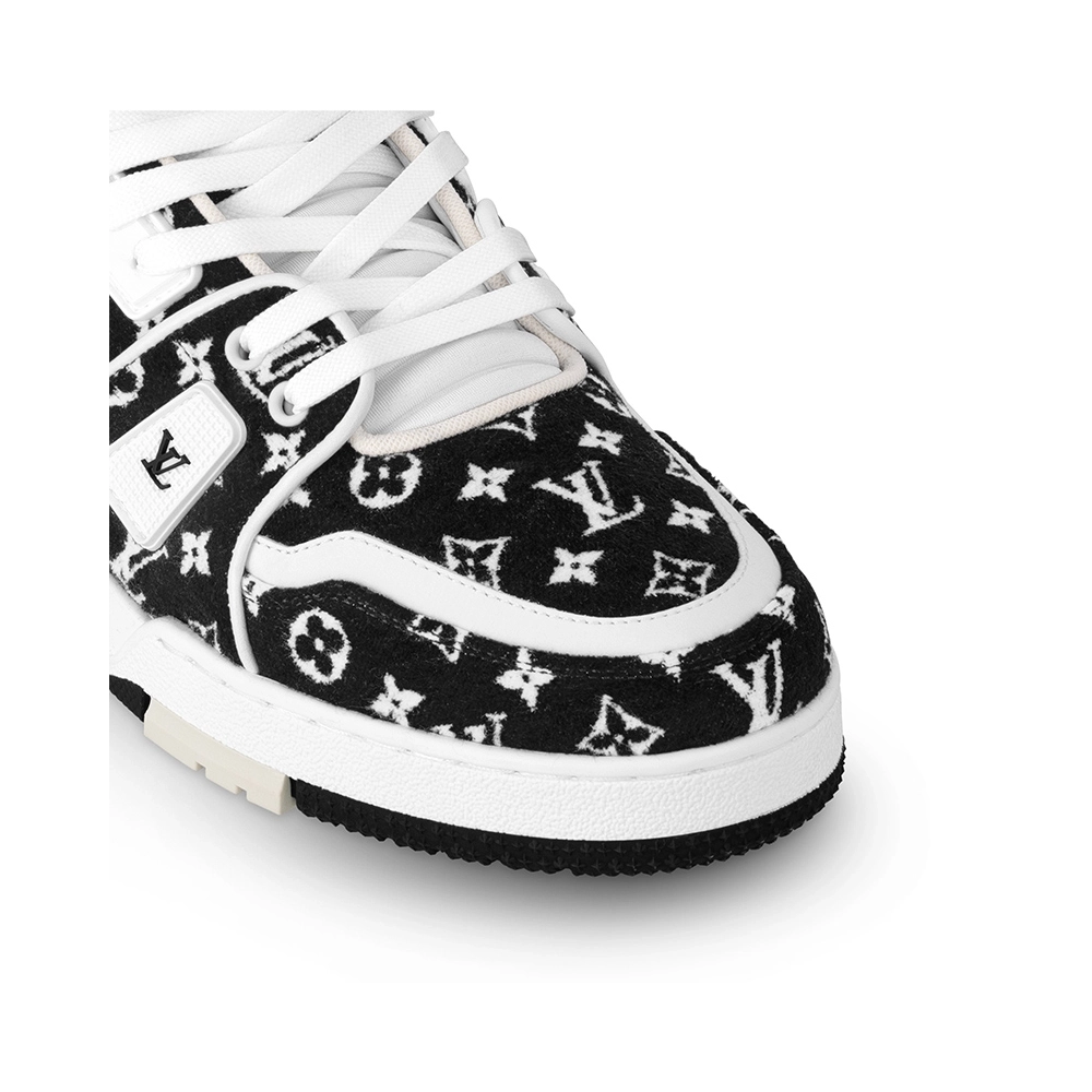 Louis Vuitton Trainer Black Monogram Textile,Louis Vuitton Trainer,LOUIS VUITTON Reps Sneakers,Other Brand Reps Sneakers