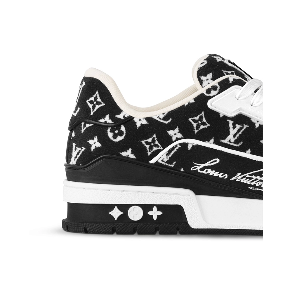Louis Vuitton Trainer Black Monogram Textile,Louis Vuitton Trainer,LOUIS VUITTON Reps Sneakers,Other Brand Reps Sneakers