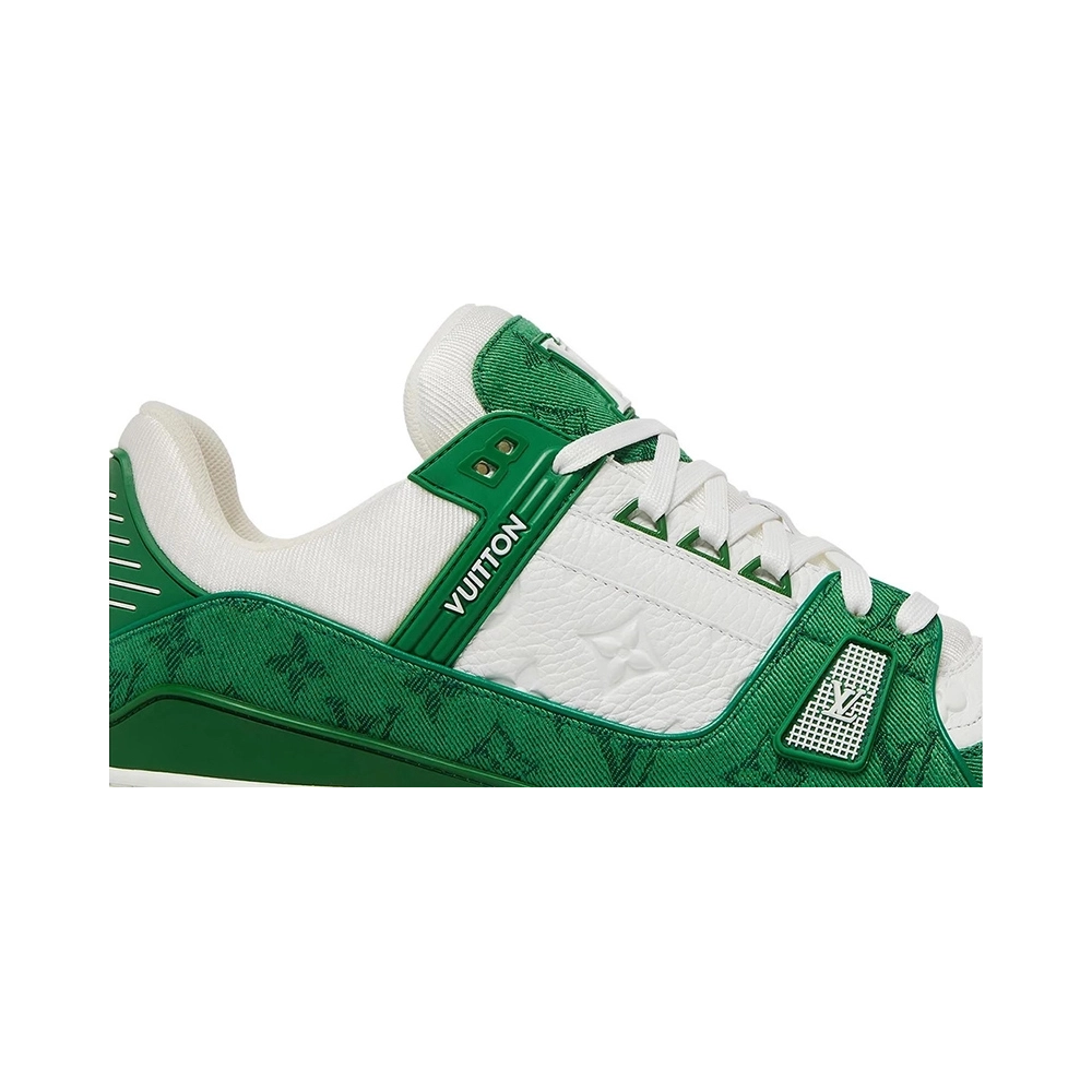 Louis Vuitton Trainer Green Monogram Denim,Louis Vuitton Trainer,LOUIS VUITTON Reps Sneakers,Other Brand Reps Sneakers