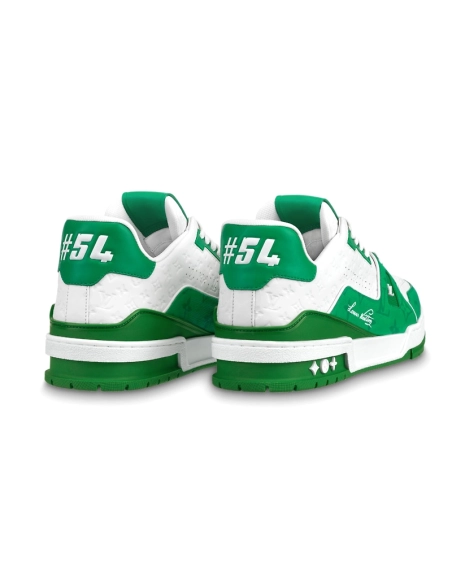 Louis Vuitton Trainer No.54 Signature Green White,Louis Vuitton Trainer,LOUIS VUITTON Reps Sneakers,Other Brand Reps Sneakers